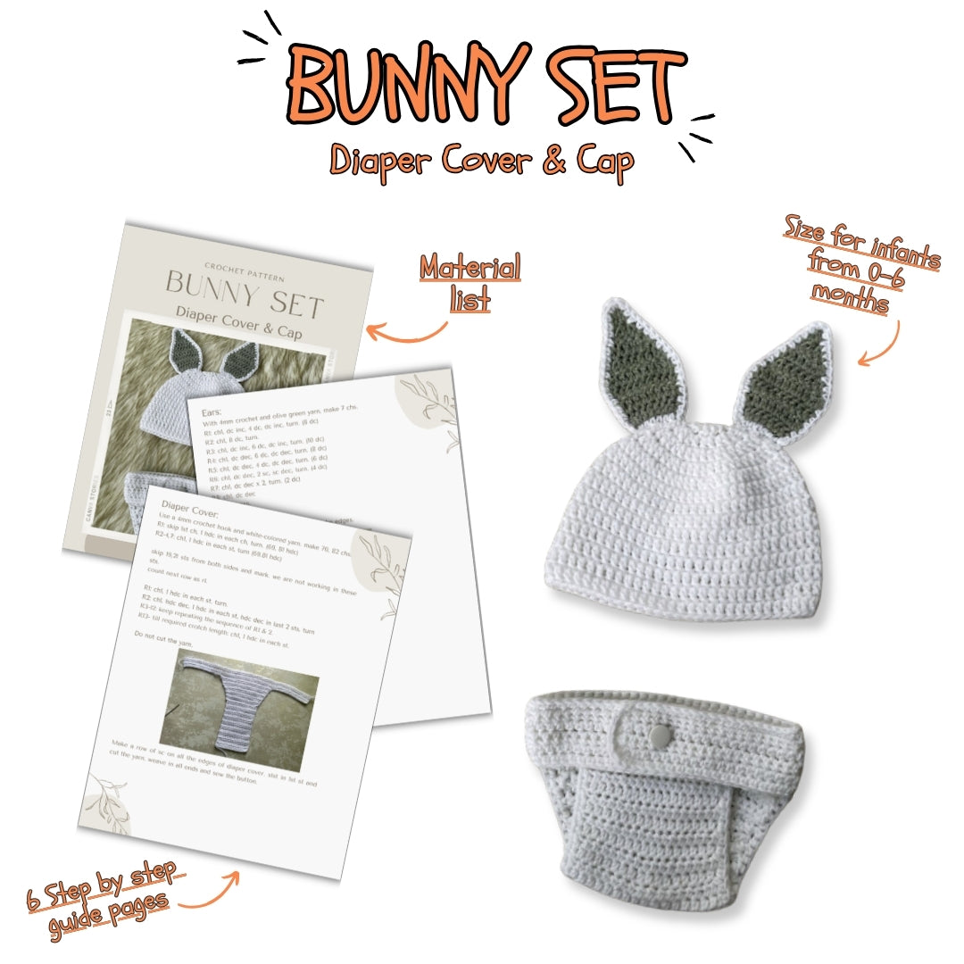 Bunny Set Pattern (From 0-6 Month)