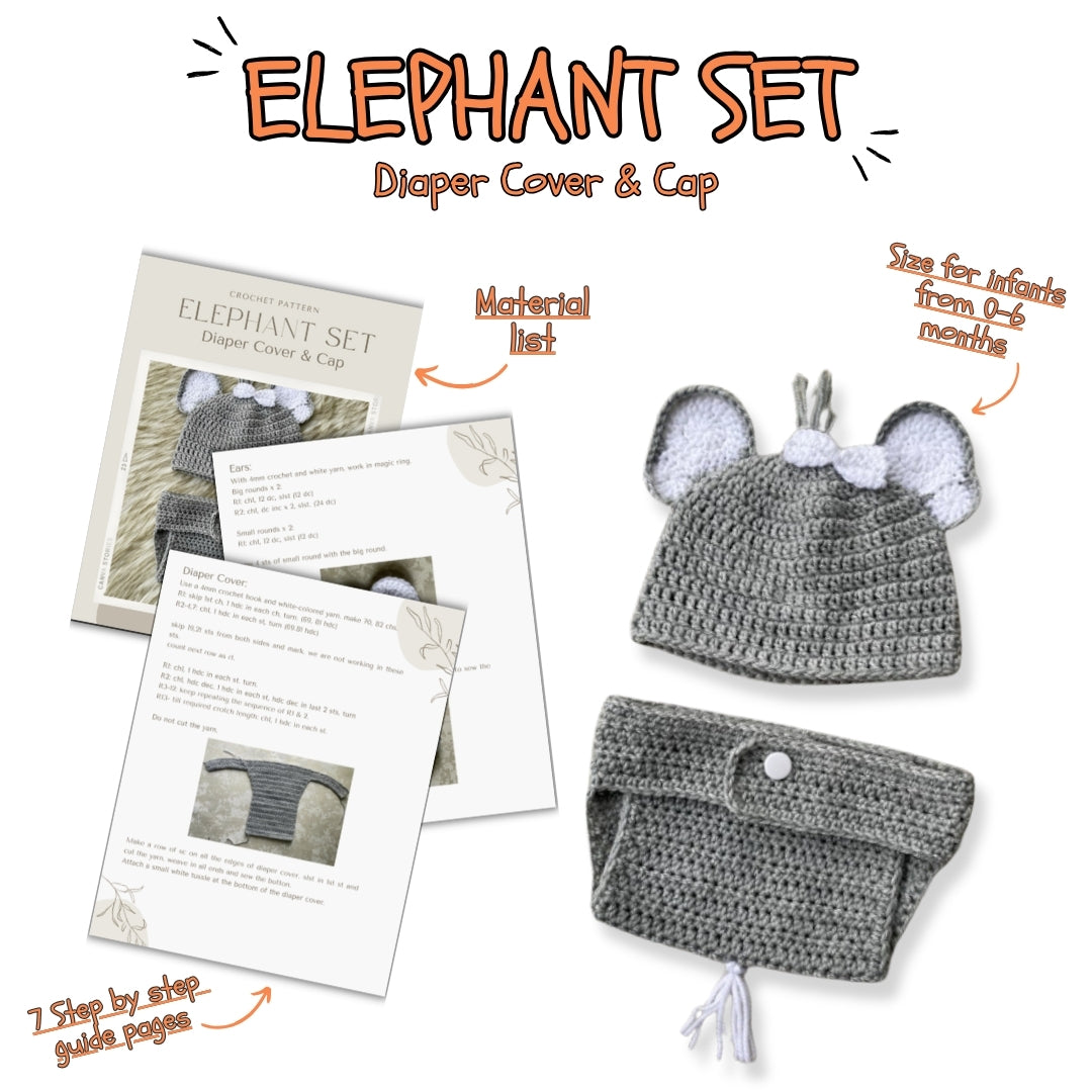 Elephant Set Pattern (From 0-6 Month)